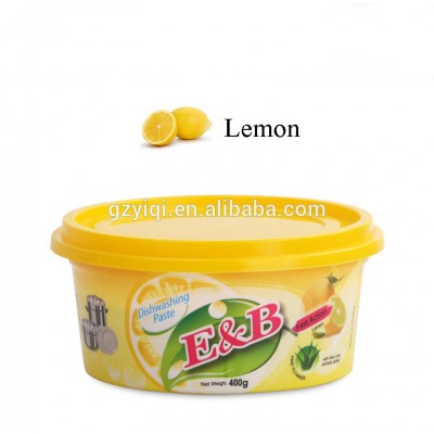 Good quality 400g lemon Dishwashing Paste liquid detergent dishwashing soap cake cream solid